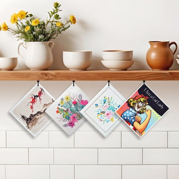 12-PK Eco-Friendly Swedish Dishcloths For Kitchen - Paper Towel Alternative - Picture 3 of 4